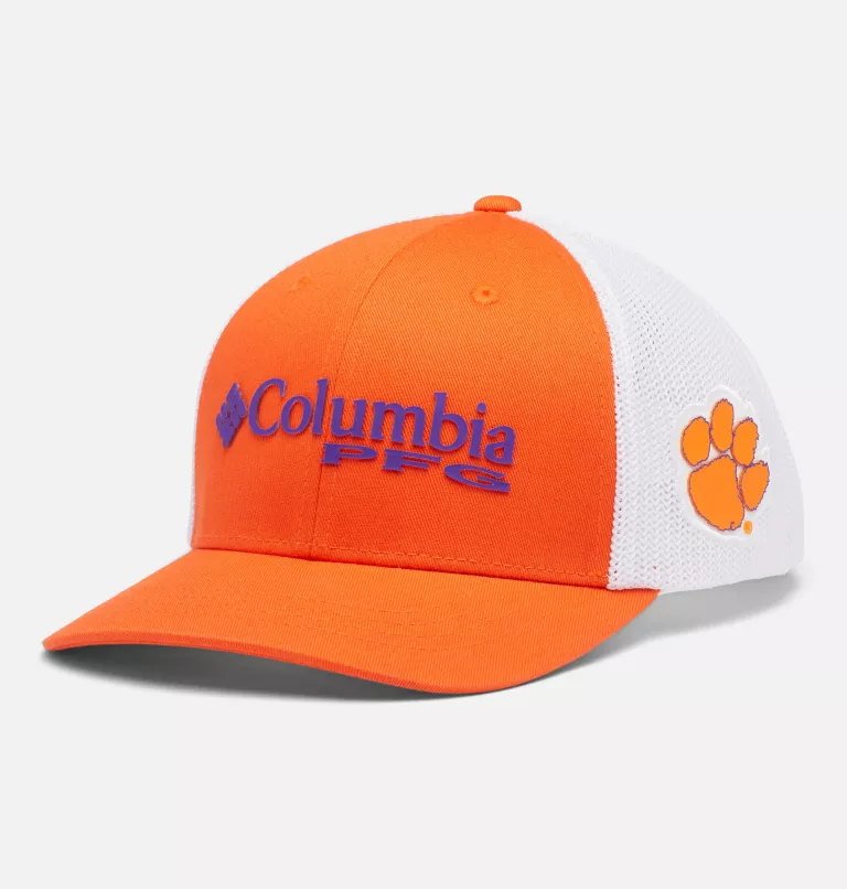 Kids' PFG Mesh Snap Back™ Ball Cap - Clemson CLE - Spark Orange