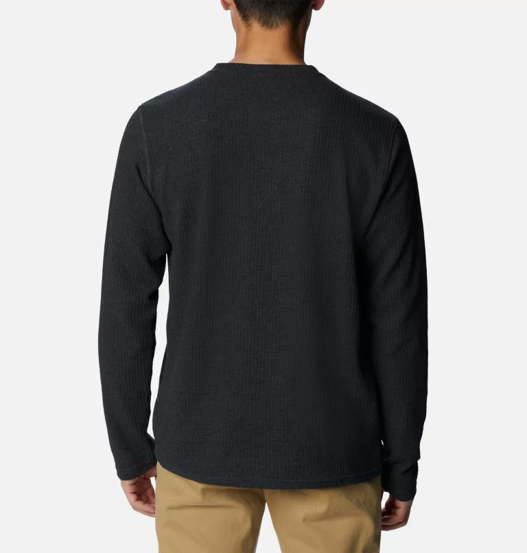 Men's Pine Peak™ II Waffle Long Sleeve Crew - Tall Black Heather