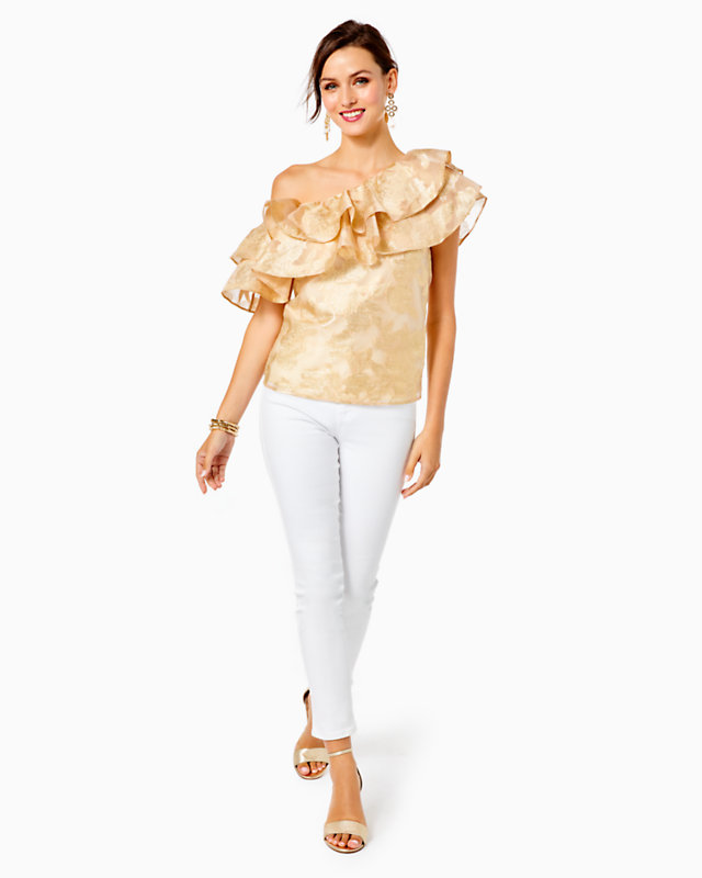 Trixie One-Shoulder Ruffle Top