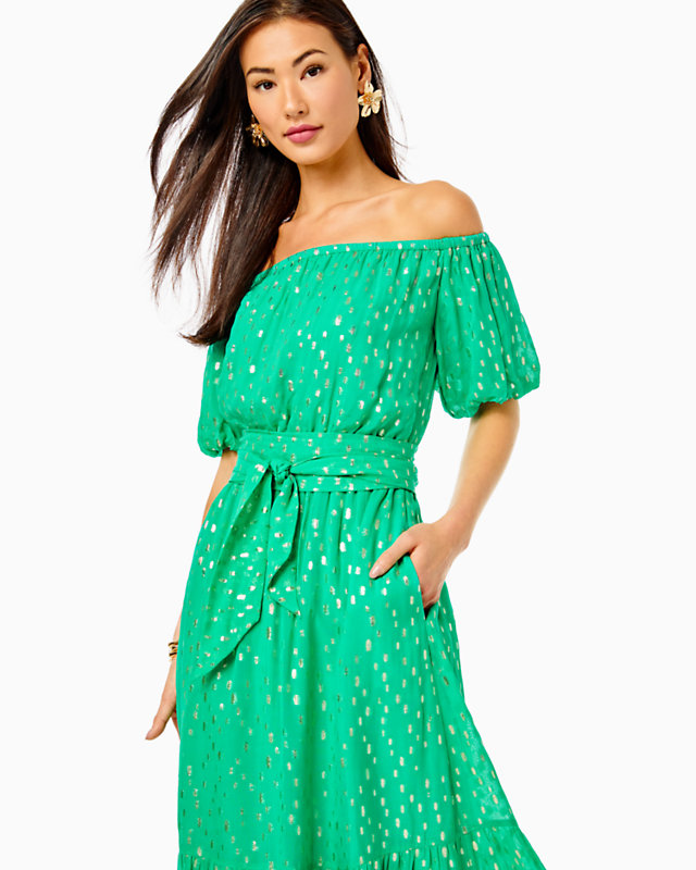 Tamie Off-the-Shoulder Midi Dress