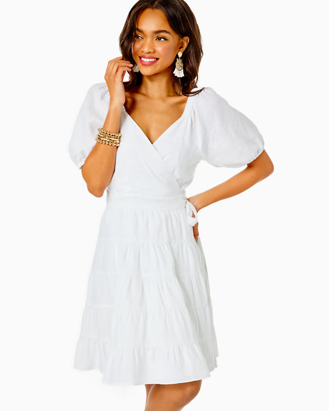 Iralee Linen Wrap Dress