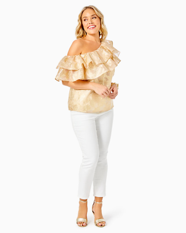 Trixie One-Shoulder Ruffle Top