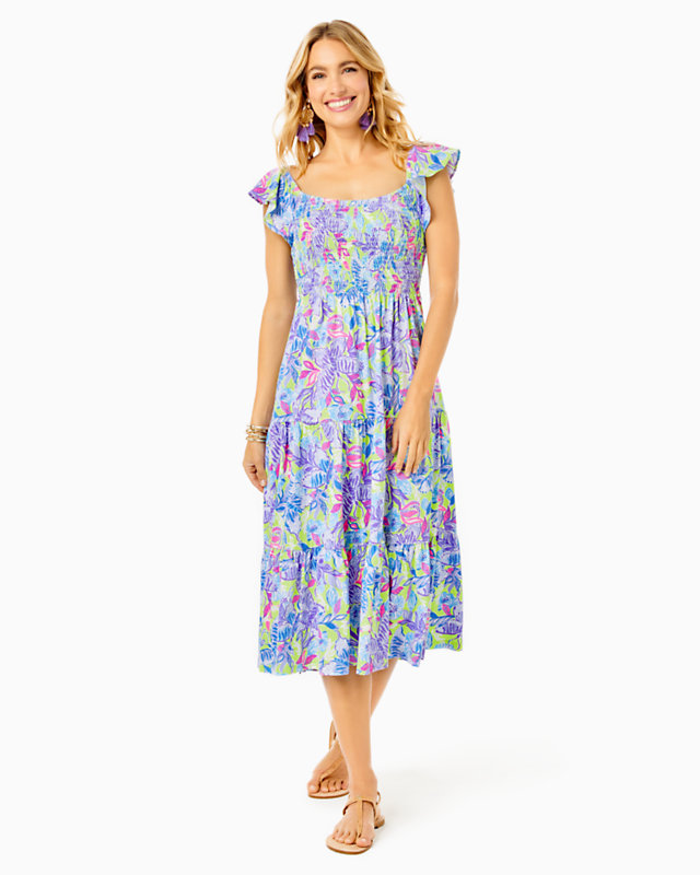 Jilly Smocked Midi Dress