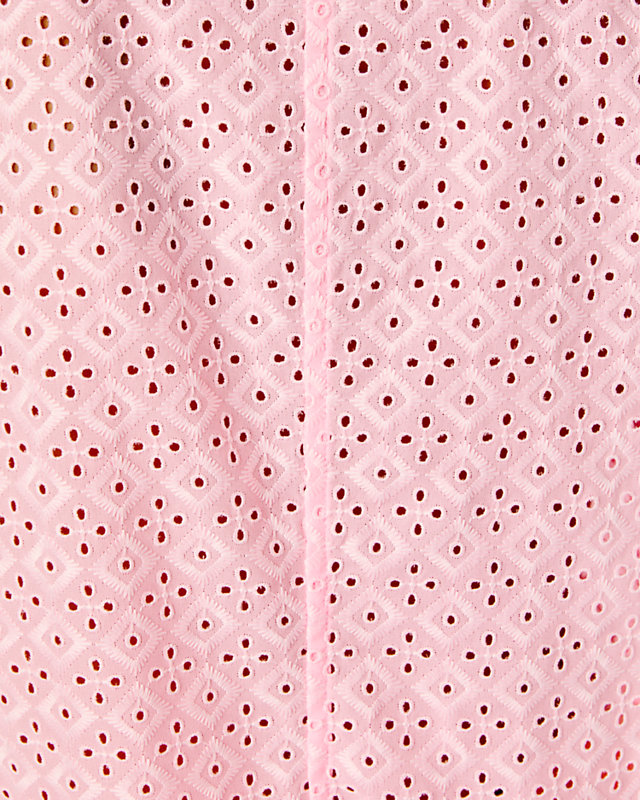 Sea Breeze Eyelet Button Down Top