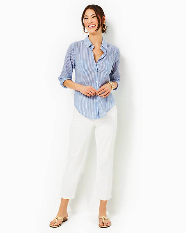 Sea View Button Down Top