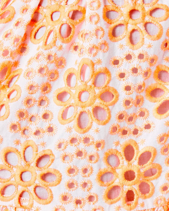 Kerrigan Elbow Sleeve Eyelet Dress