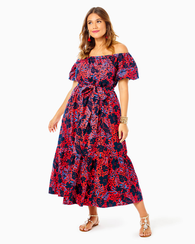 Tamie Off-the-Shoulder Midi Dress