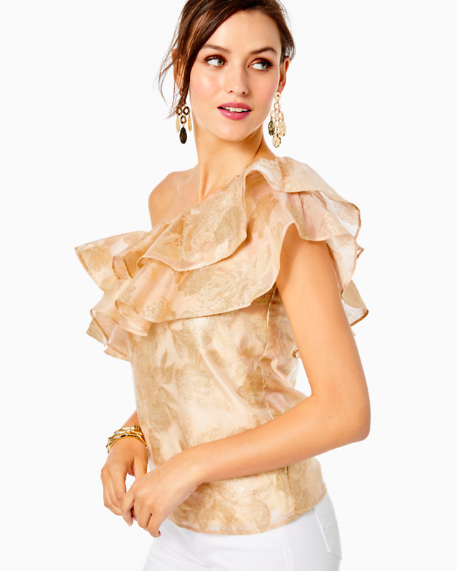 Trixie One-Shoulder Ruffle Top