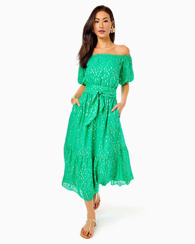 Tamie Off-the-Shoulder Midi Dress