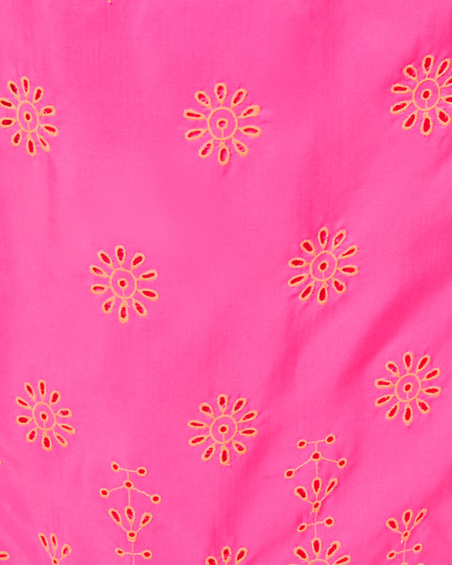 Lillyanne Flutter Sleeve Eyelet Midi Dress