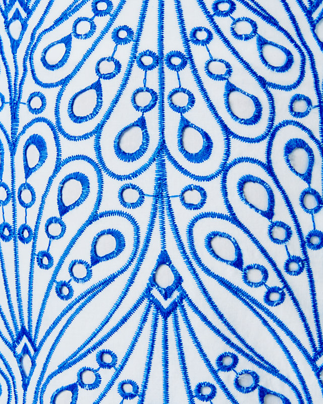 Sundea One-Shoulder Eyelet Shift Dress