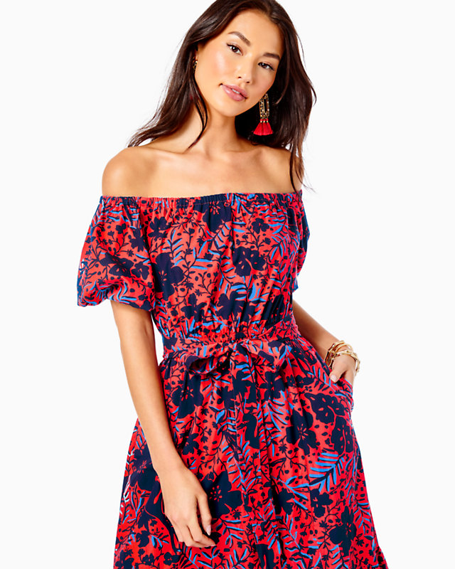Tamie Off-the-Shoulder Midi Dress