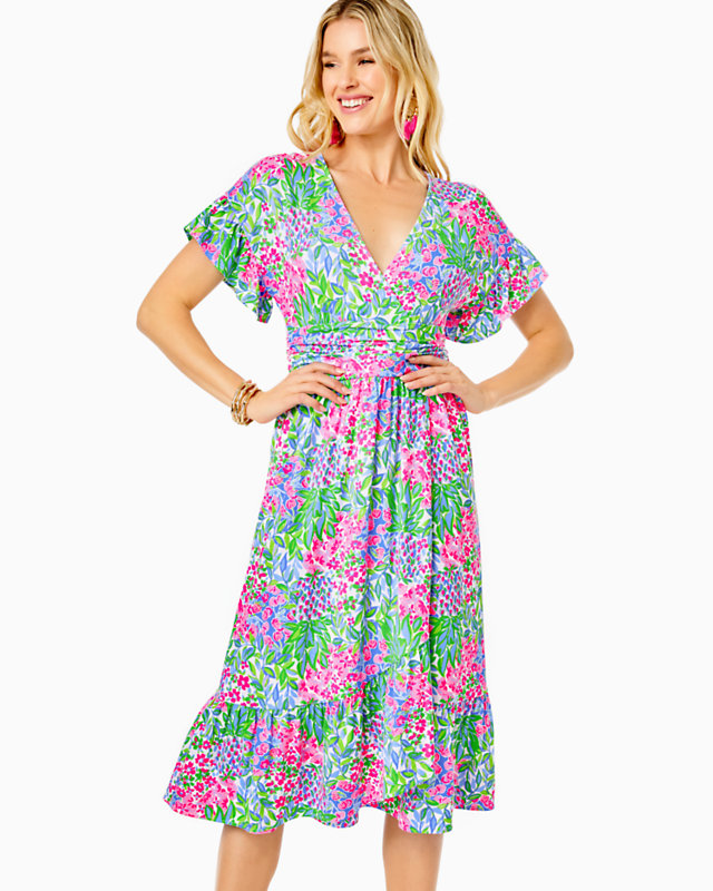 Juliet Ruffle Midi Dress