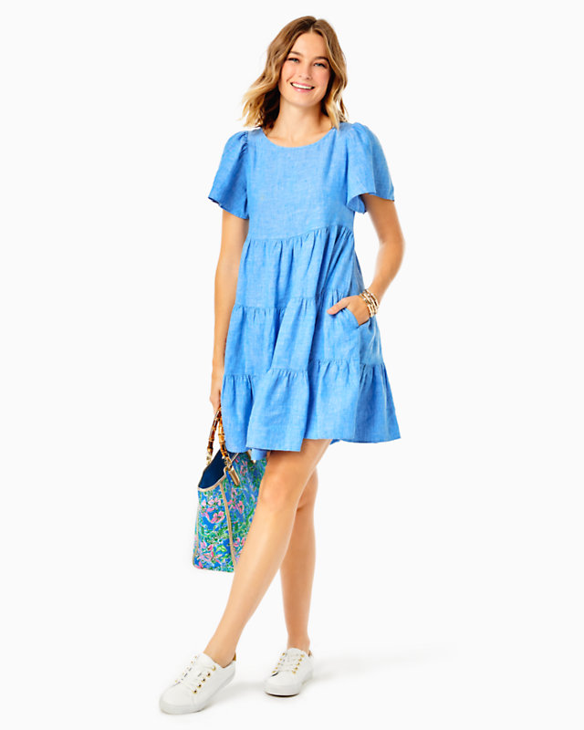 Jocelyn Short Sleeve Linen Dress