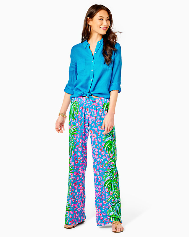 Sea View Button Down Top