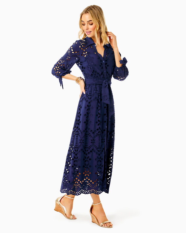Amrita Eyelet Midi Dress