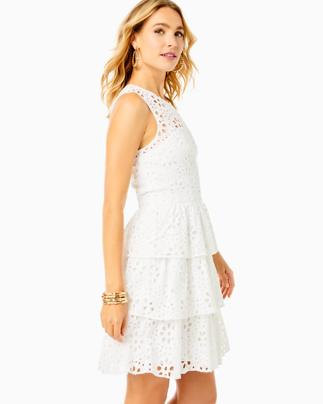 Judelyn Eyelet Ruffle Dress