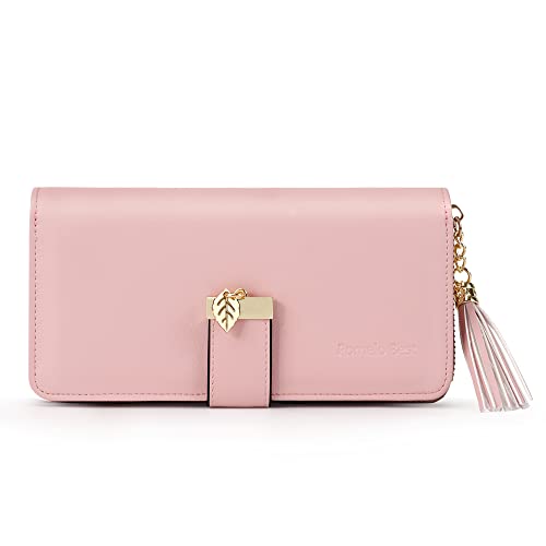 RFID Wallets for Women with Multiple Card Slots and Cellphone Compartment