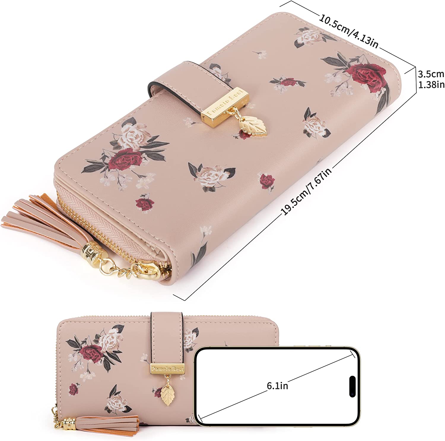 RFID Wallets for Women with Multiple Card Slots and Cellphone Compartment