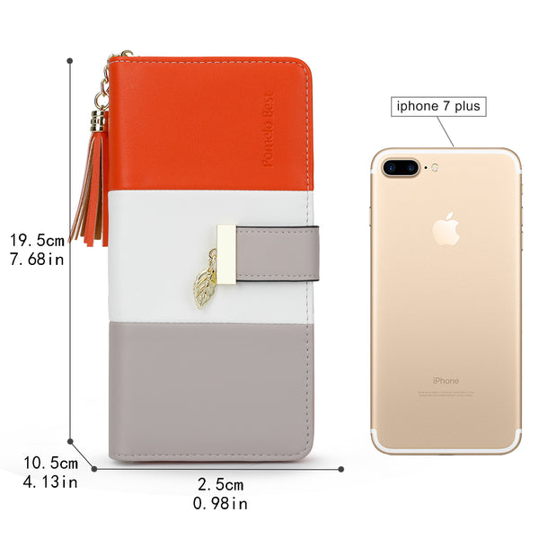 RFID Wallets for Women with Multiple Card Slots and Cellphone Compartment