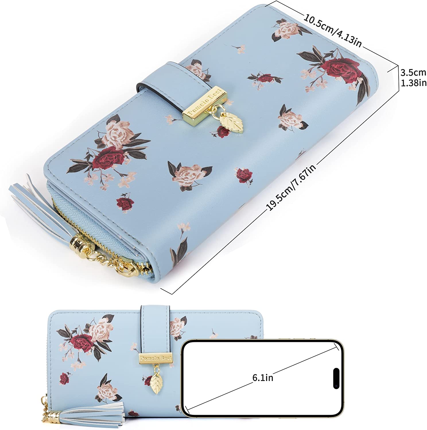 RFID Wallets for Women with Multiple Card Slots and Cellphone Compartment