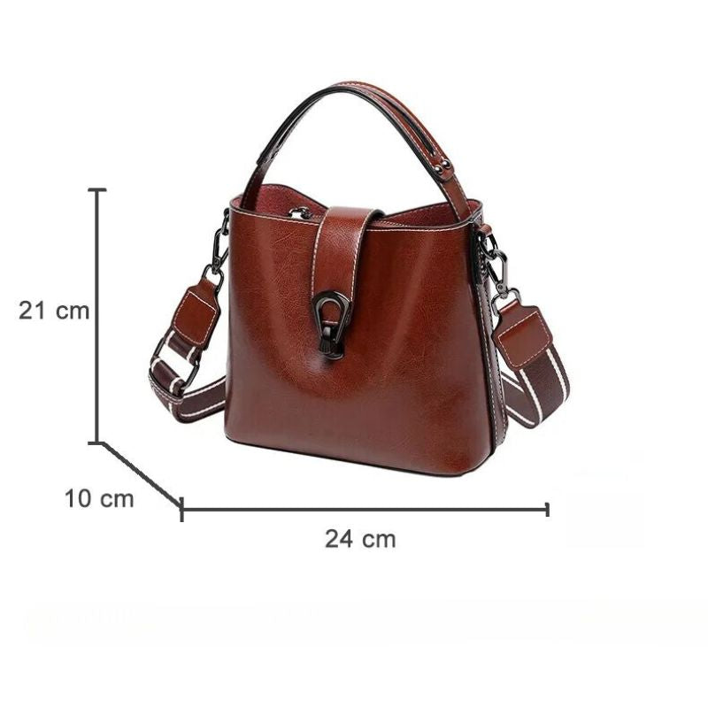 Real Leather Bucket Bag
