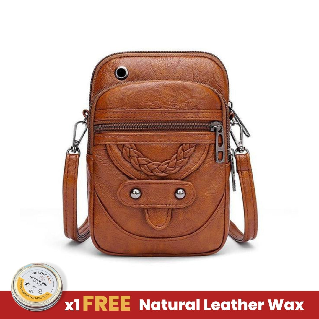 Ruby | Vintage leather crossbody bag