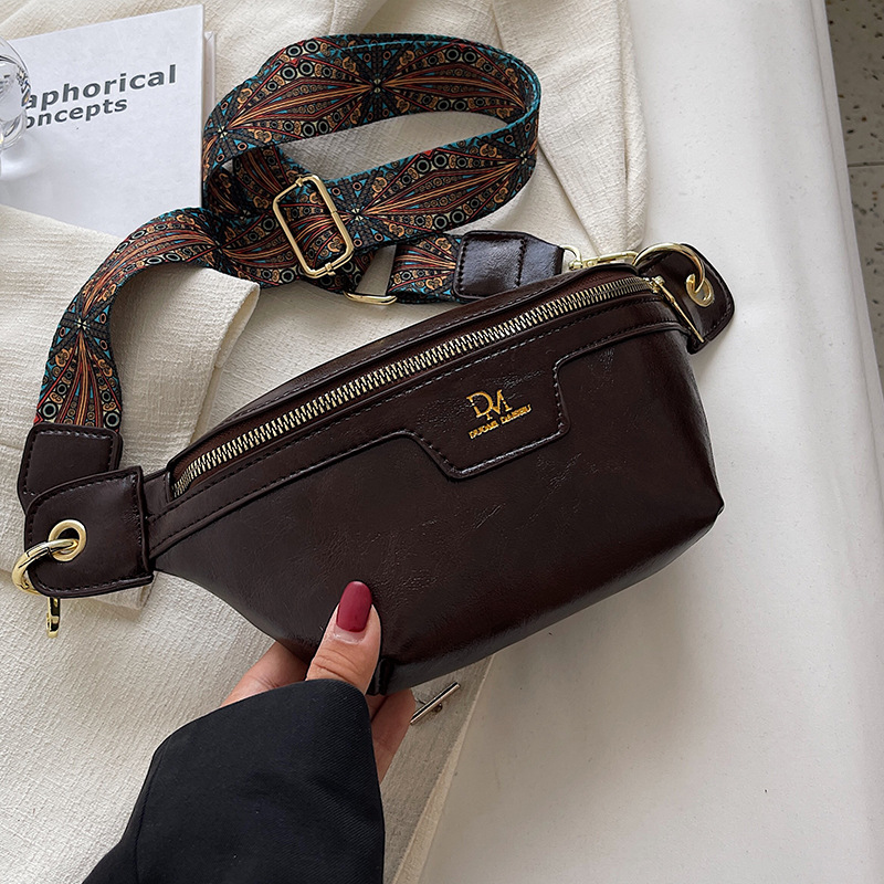 👜Retro Leather Wide Strap Waist Bag