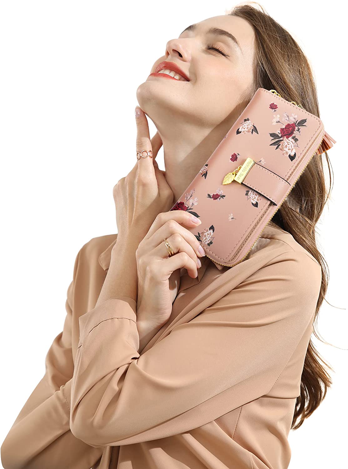 RFID Wallets for Women with Multiple Card Slots and Cellphone Compartment