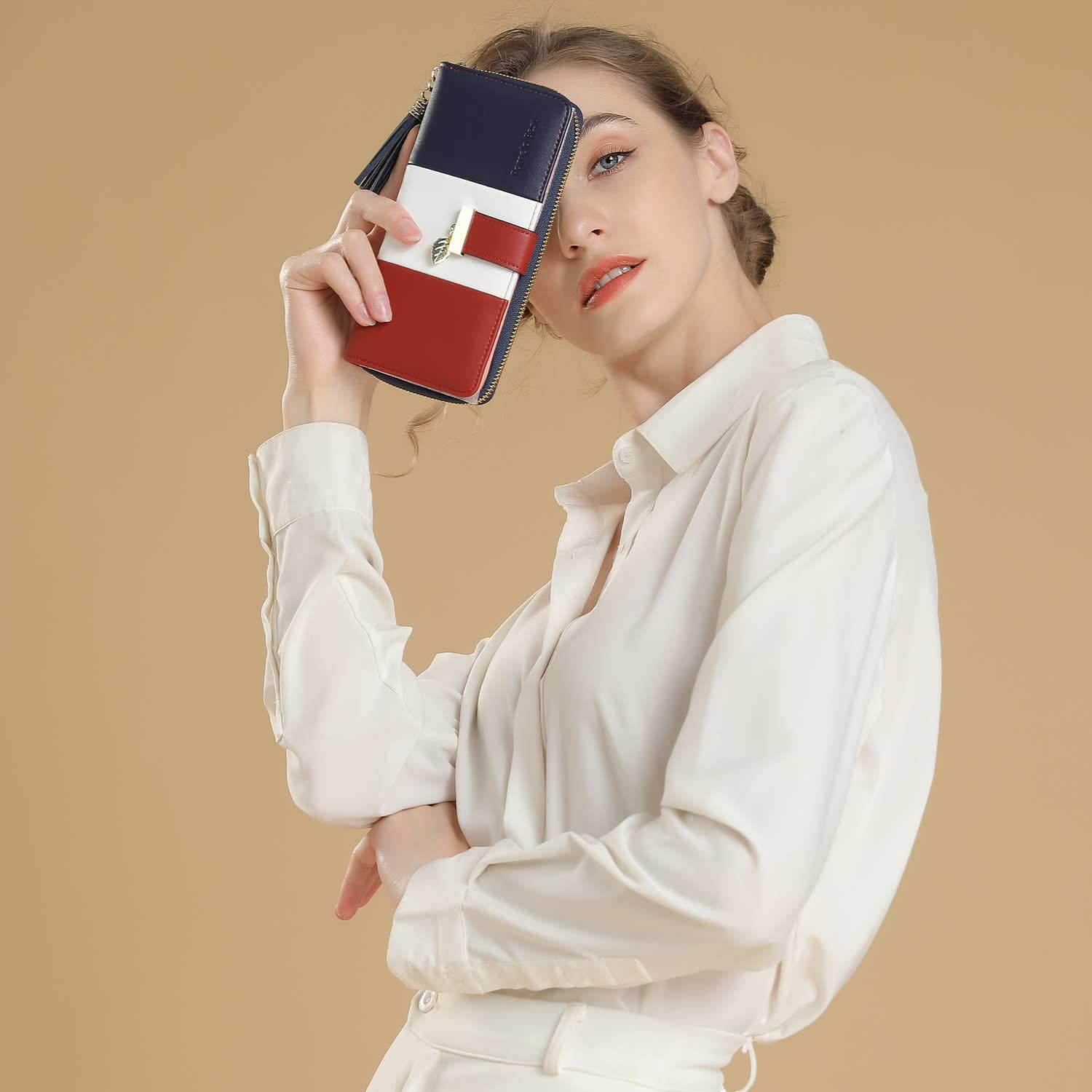 RFID Wallets for Women with Multiple Card Slots and Cellphone Compartment