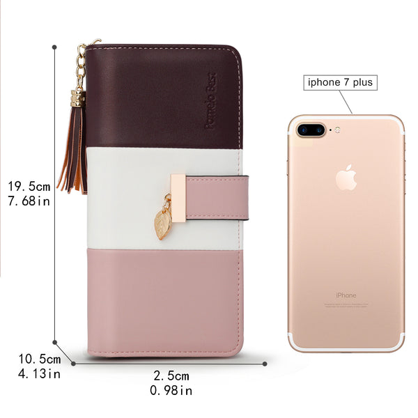 RFID Wallets for Women with Multiple Card Slots and Cellphone Compartment