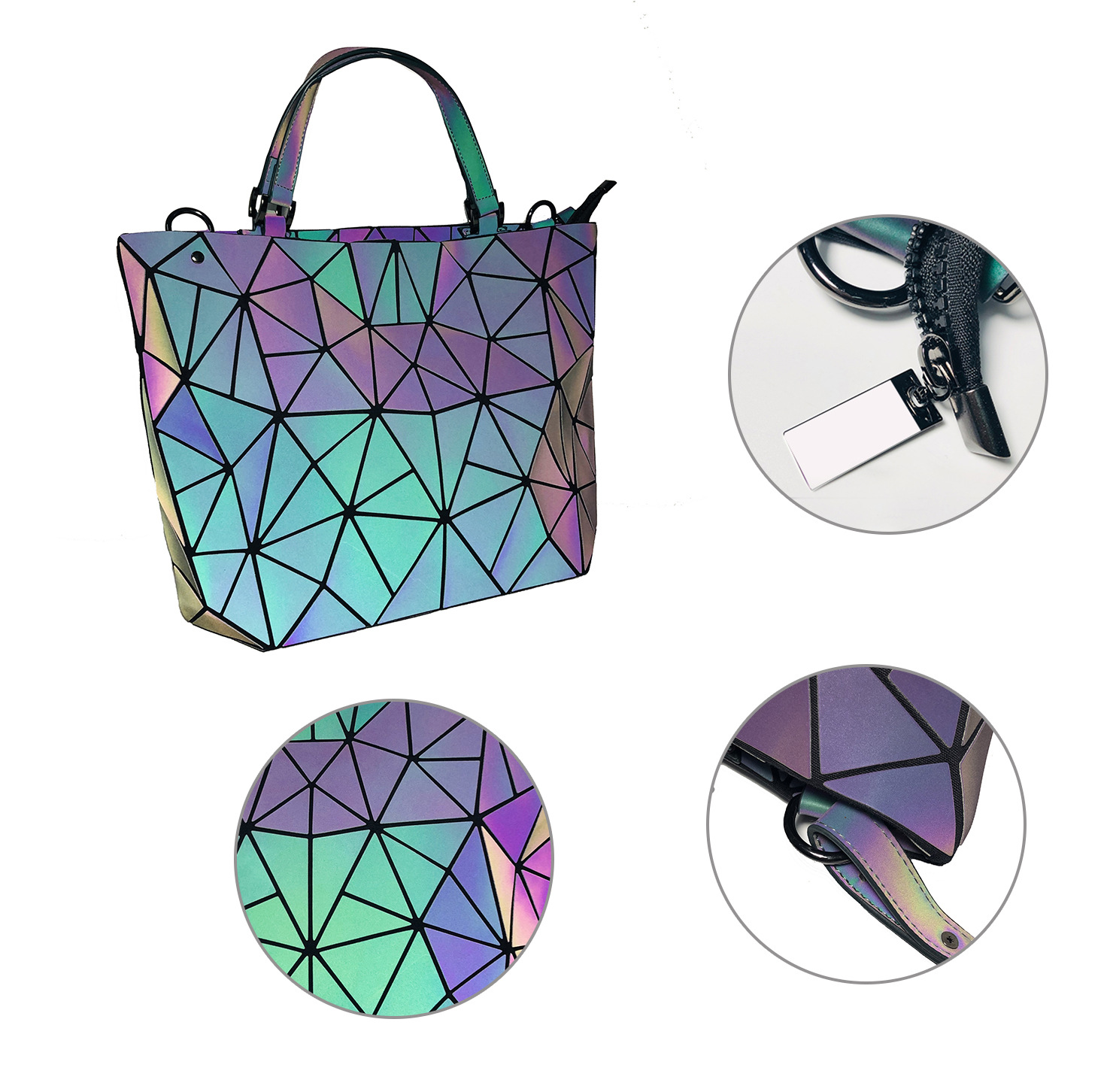 🔥Hot SALE-65% OFF 🔥 Laser Diamond Lattice Patchwork Bag
