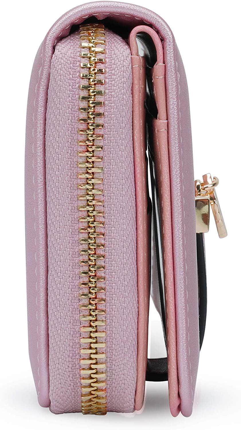 RFID Wallets for Women with Multiple Card Slots and Cellphone Compartment