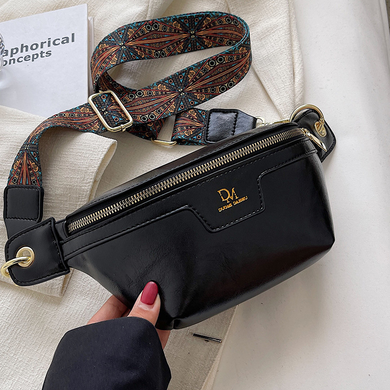 👜Retro Leather Wide Strap Waist Bag