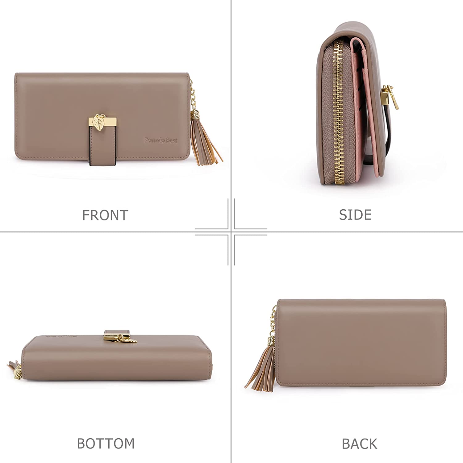 RFID Wallets for Women with Multiple Card Slots and Cellphone Compartment