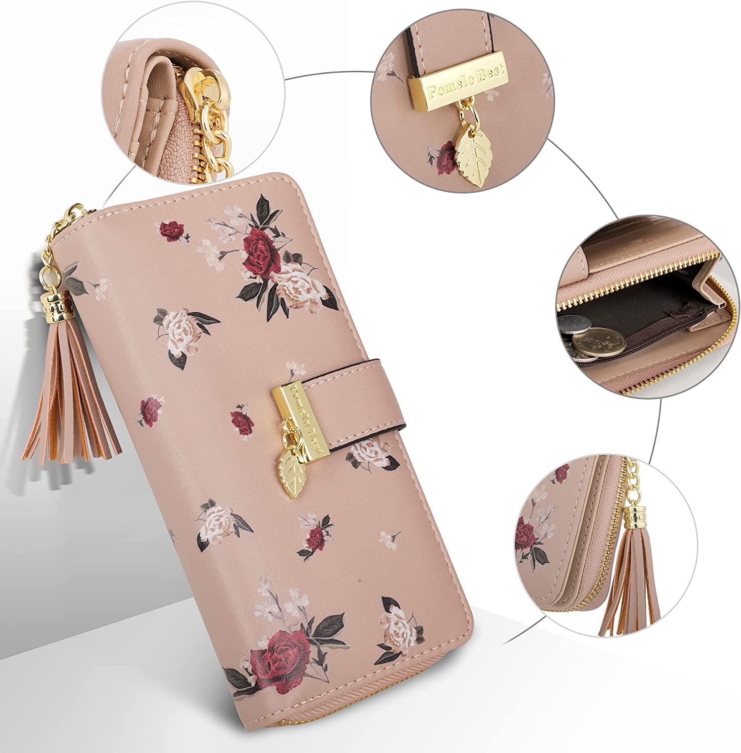 RFID Wallets for Women with Multiple Card Slots and Cellphone Compartment
