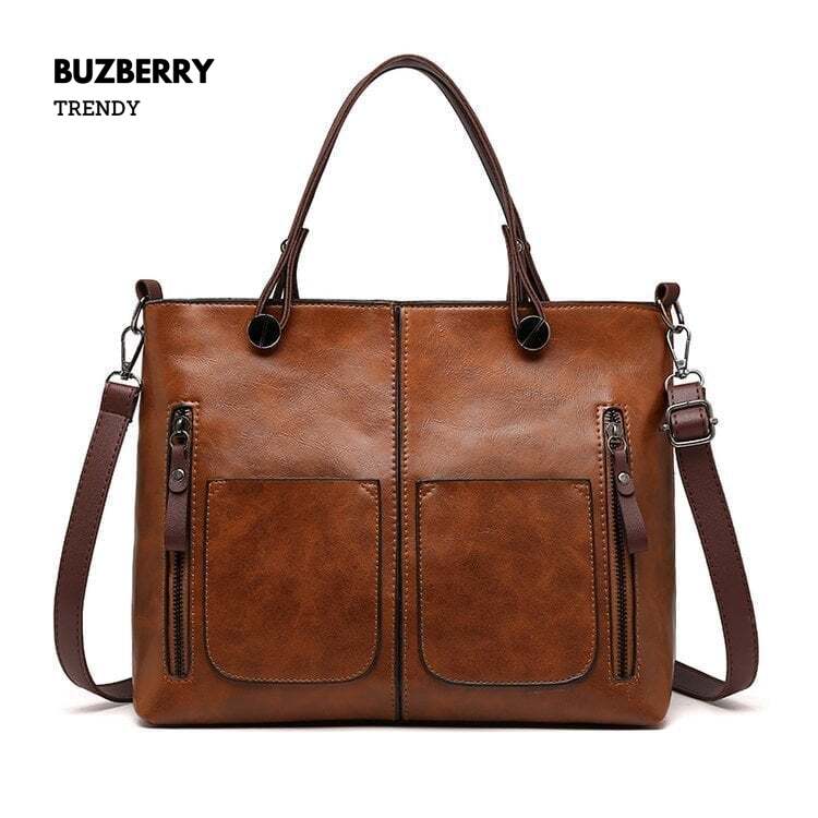 vintage leather shoulder bag