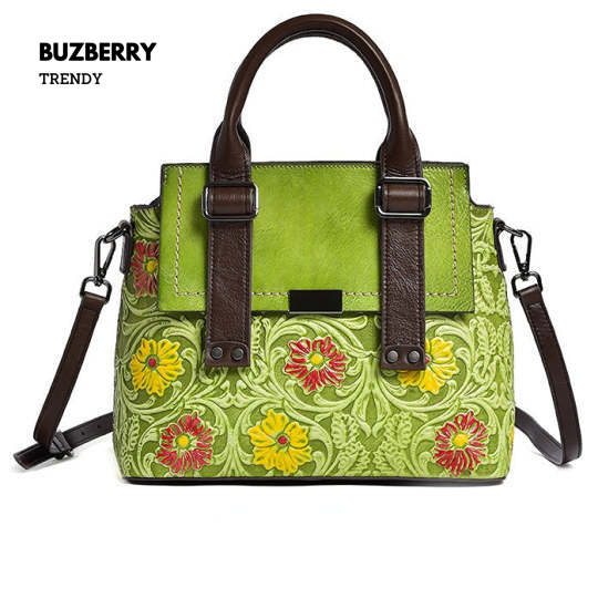 Classy Retro Floral Handstitched Crossbody