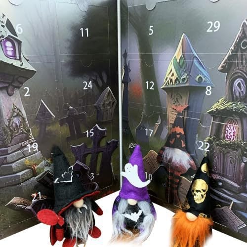 2024 Halloween Gnome Advent Calendar Halloween advent calendar with 31 collectible dolls