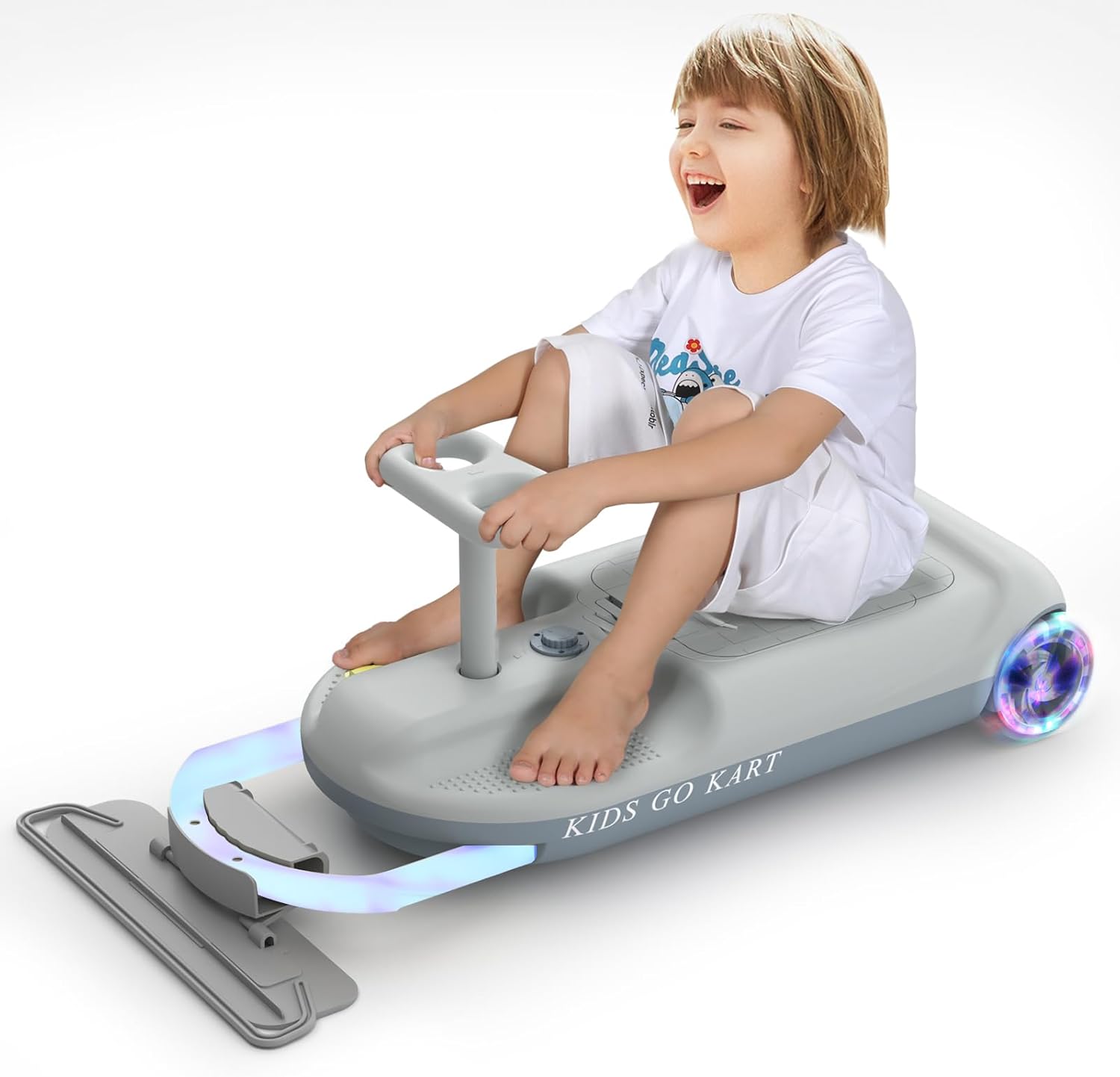 Kids Clean Car, 12V Rechargeable Ride-On Car Adjustable Speed Kids Portable Drift Kart for Ages 2-12 Years Children