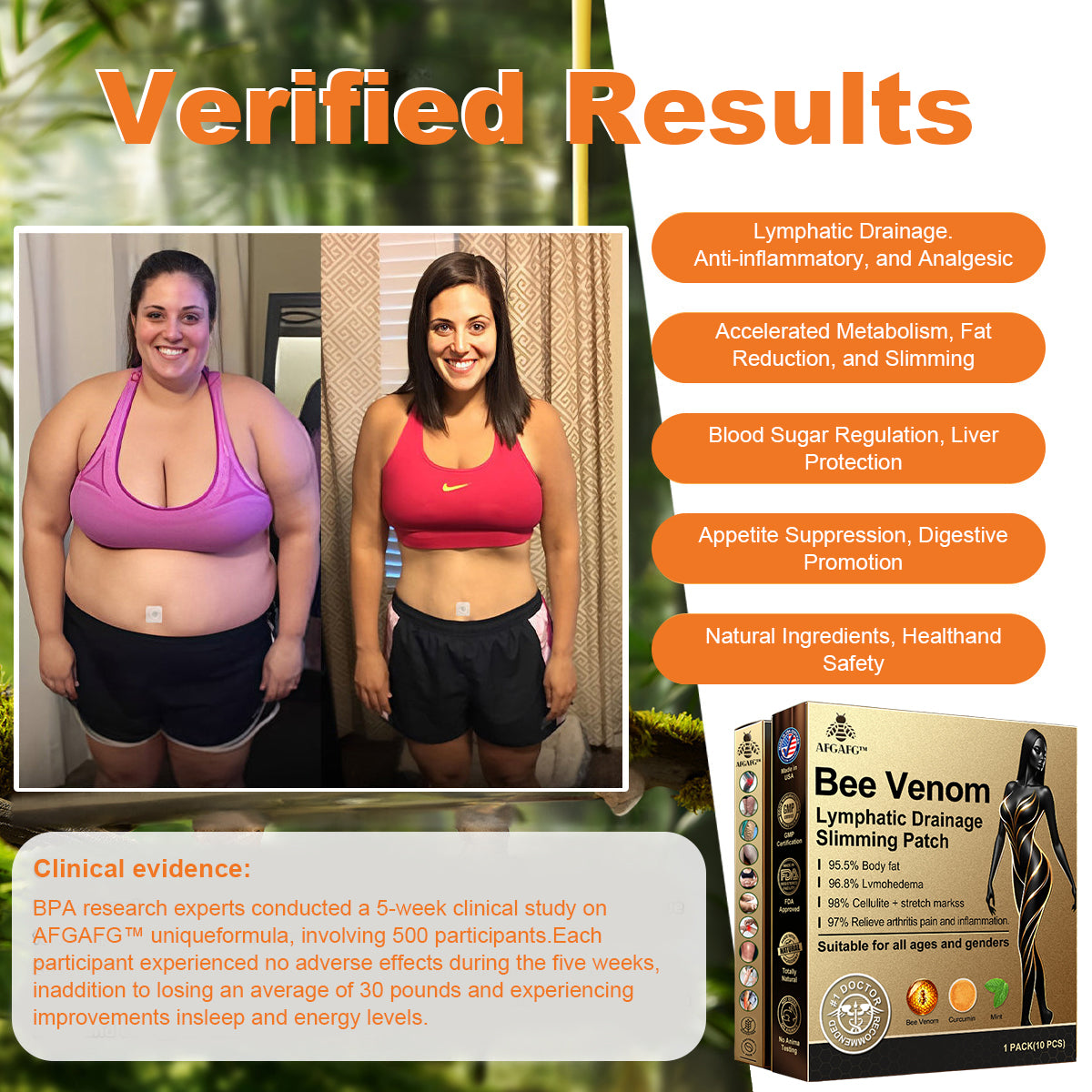 🌿🐝AFGAFG™ Bee Venom Lymphatic Drainage Slimming Patch – Now 80% OFF for a limited time! 🐝 Safe and suitable for individuals of all ages