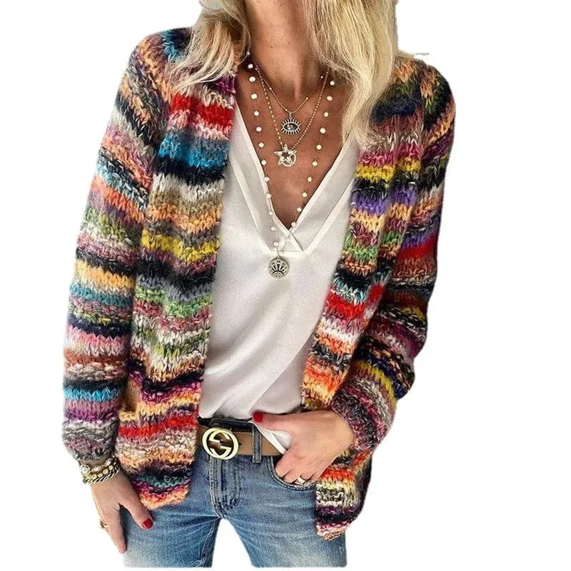 Sweater Knit Cardigan Thin Coat Loose Coat Female