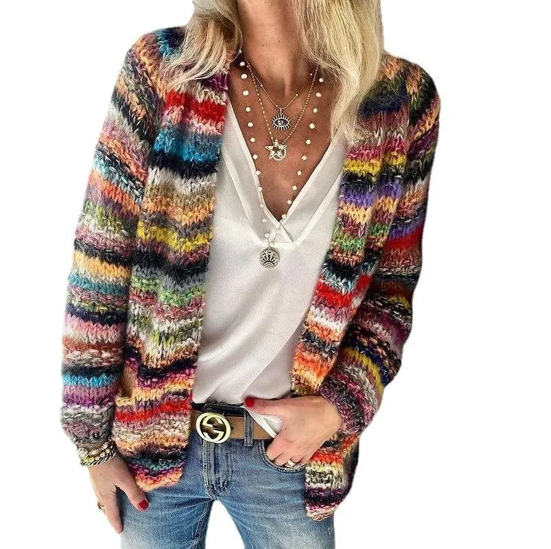 Sweater Knit Cardigan Thin Coat Loose Coat Female