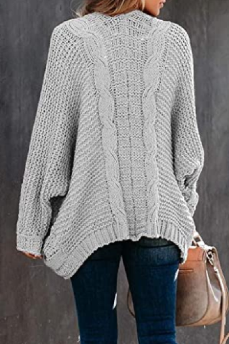 Casual Solid Pocket V Neck Tops Sweater