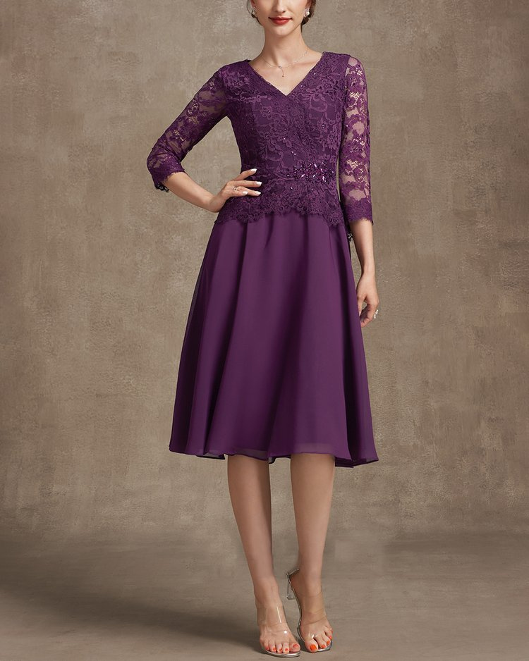 ELEGANT FASHION LACE EMBROIDERED DRESS