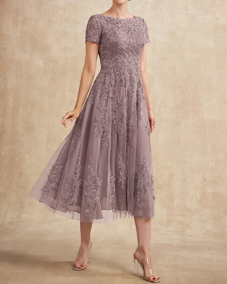 FASHION ELEGANT LACE EMBROIDERED DRESS