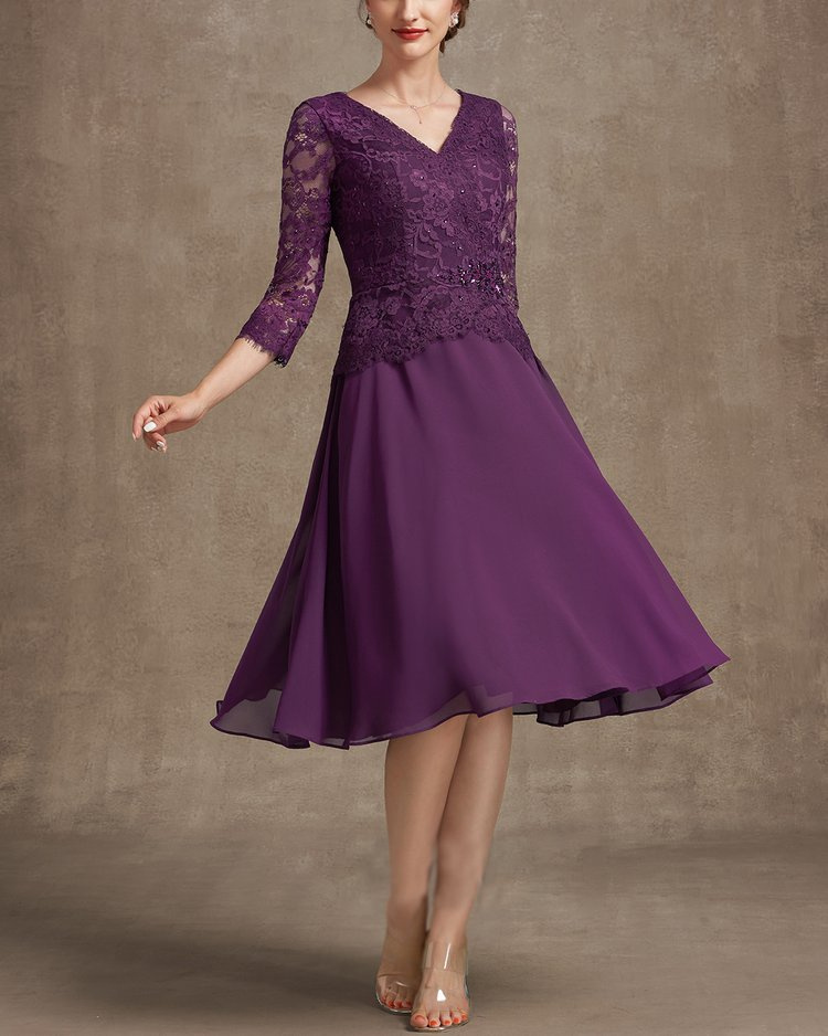 ELEGANT FASHION LACE EMBROIDERED DRESS