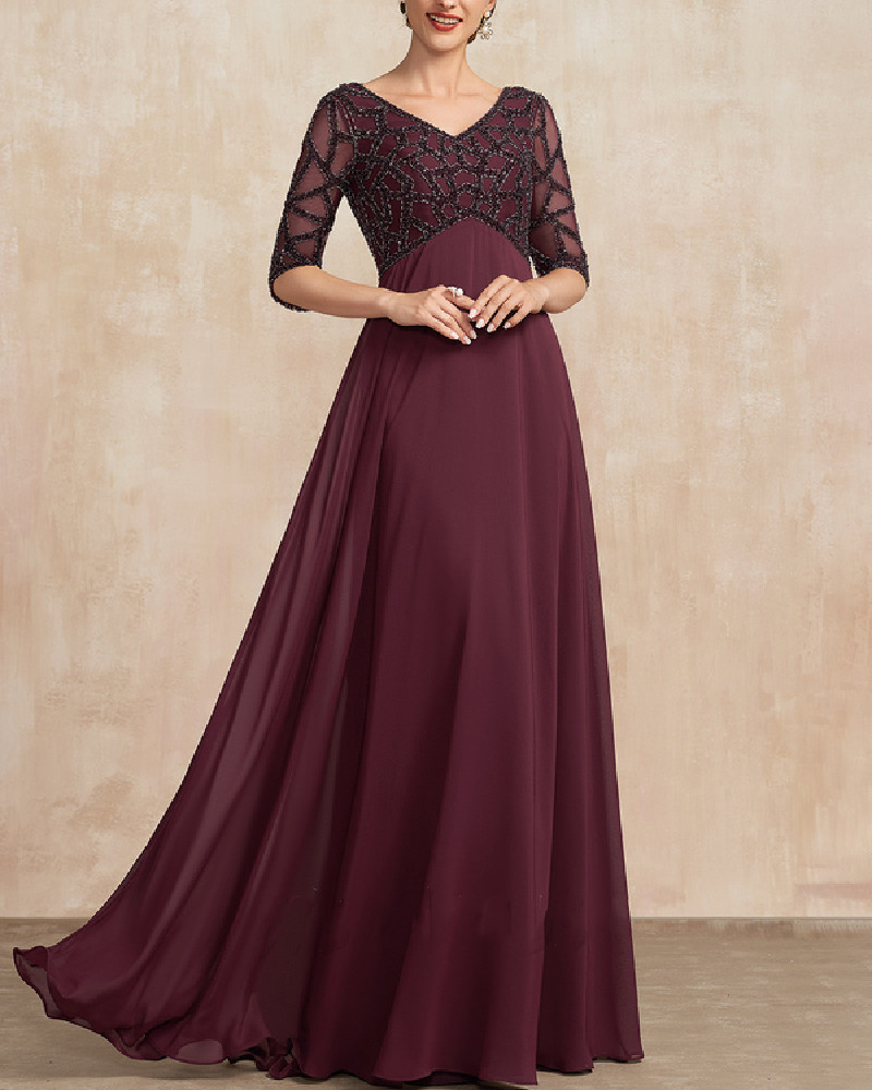 FASHION ELEGANT LACE EMBROIDERED DRESS