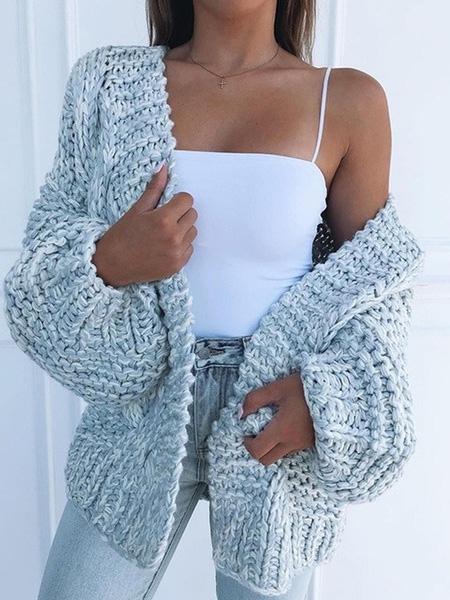 Women's Cardigans Knit Long Sleeve Loose Sweater Cardigan（⚡Clearance Sale）