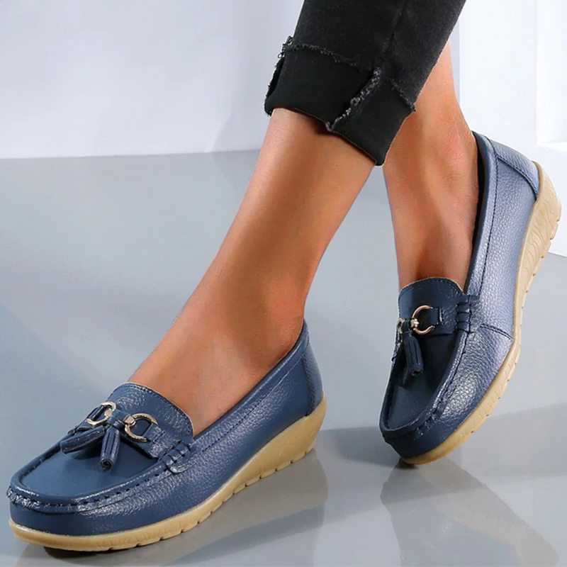 Women Flats Ballet Leather Breathable  Casual  Shoes